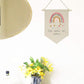 You Make Me Happy,Rainbow,Heart -Canvas Hanging Flag Banner Wall Sign Decor Gift for Baby Kids Girl Boy Nursery Teen Room Front