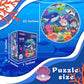Talgic Puzzles For Kids Ages 4-6, Large 70 Piece Round Ocean Floor Puzzles For Kids Ages 3-5, Kids Puzzles 4-6 With Colorful Und