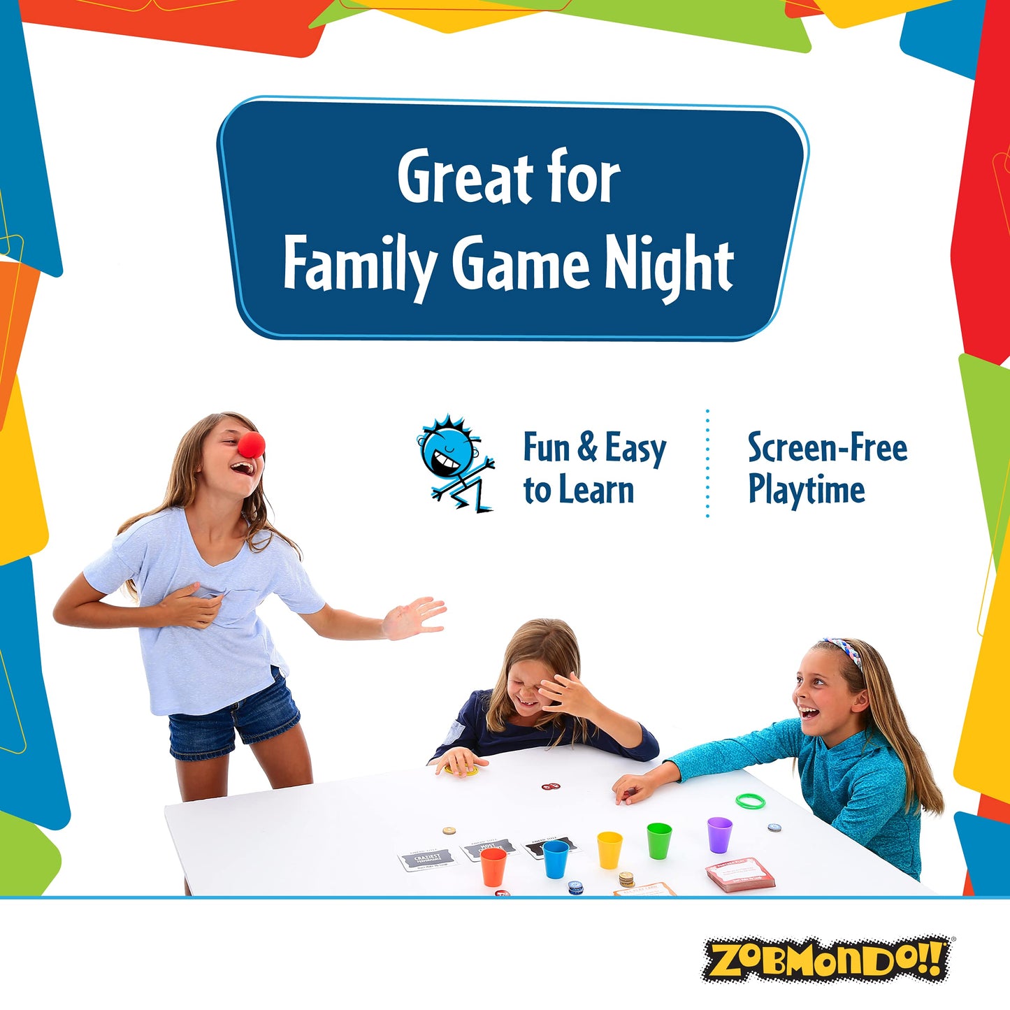 Zobmondo!! Charades Party Game - Hilarious Family Fun, Multi-Award Winner, Multicolor, Model 63500, Paper Material