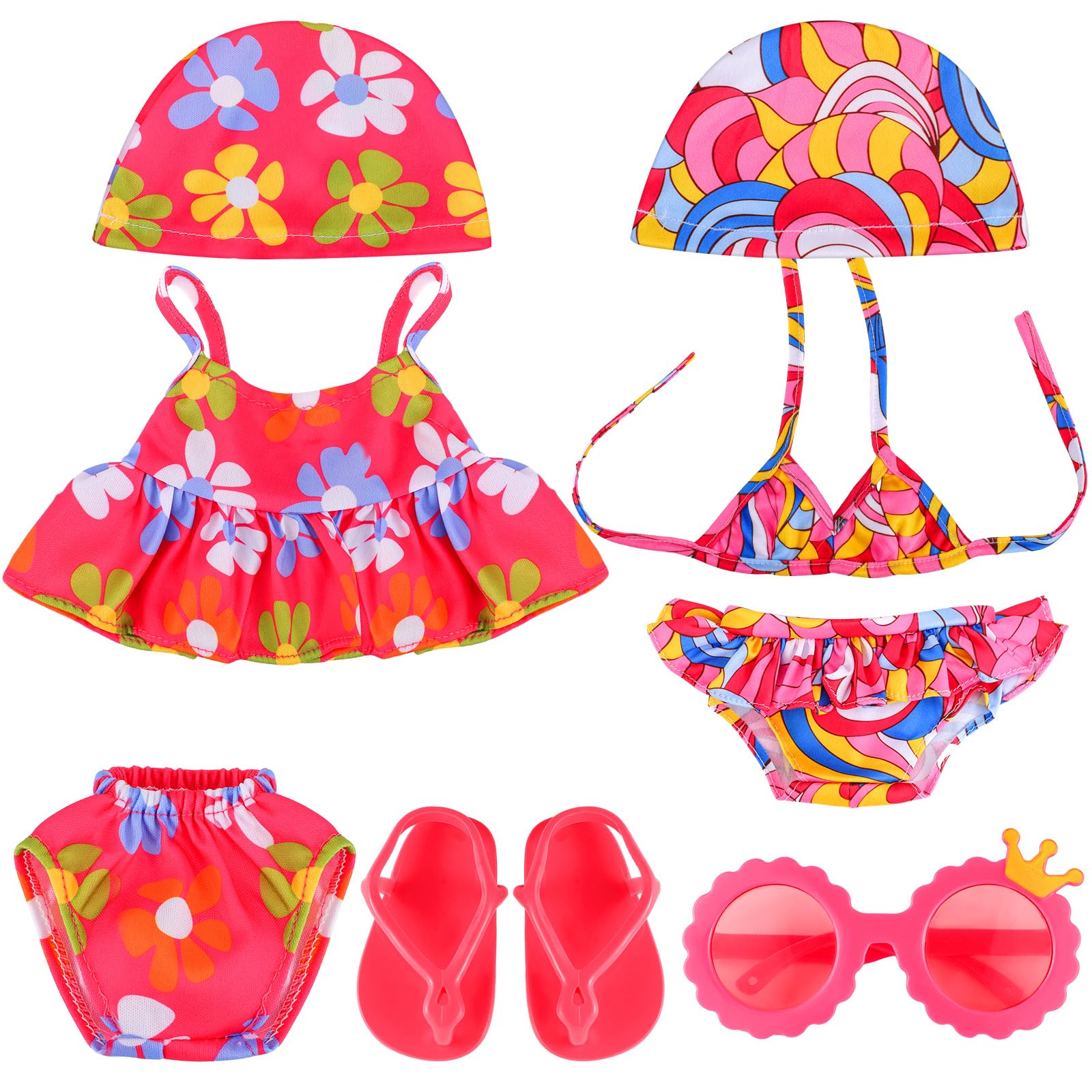 Kajaia 8 Pcs 18 Inch Doll Ballet Ballerina Outfits 18 Inch Doll Clothes And Accessories Tutu Dance Dress Ballet Shoes Headband C