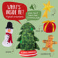 Singing Christmas Tree Plush Set | Includes 4 Soft Plush Ornaments With Plush Christmas Tree Shaped Carrier | Toy Christmas Tree