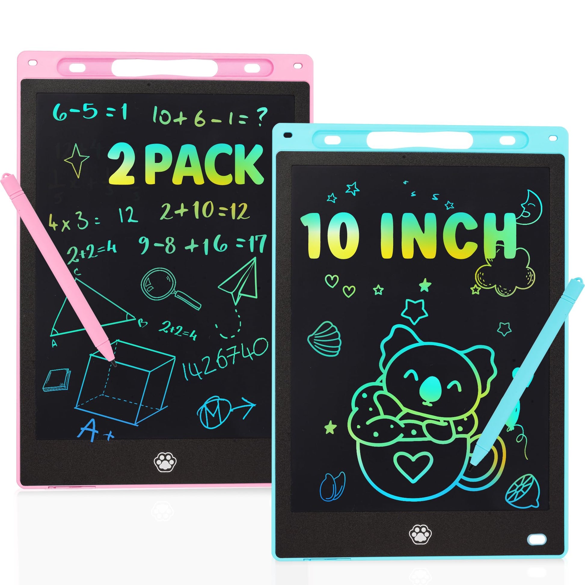 2 Pack Lcd Writing Tablet, 10 Inch Educational Drawing Pad Toddler Toys, Doodle Board, Birthday Gifts, Travel Toys For Kids Ages