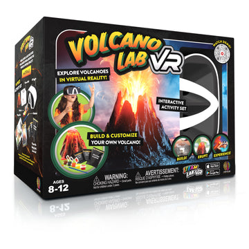 Abacus Brands Steam Volcano Lab Vr - Build And Erupt Your Own Volcano - Virtual Reality Kids Science Kit, Book And Interactive Steam Learning Activity Set - For Ages 8 And Up