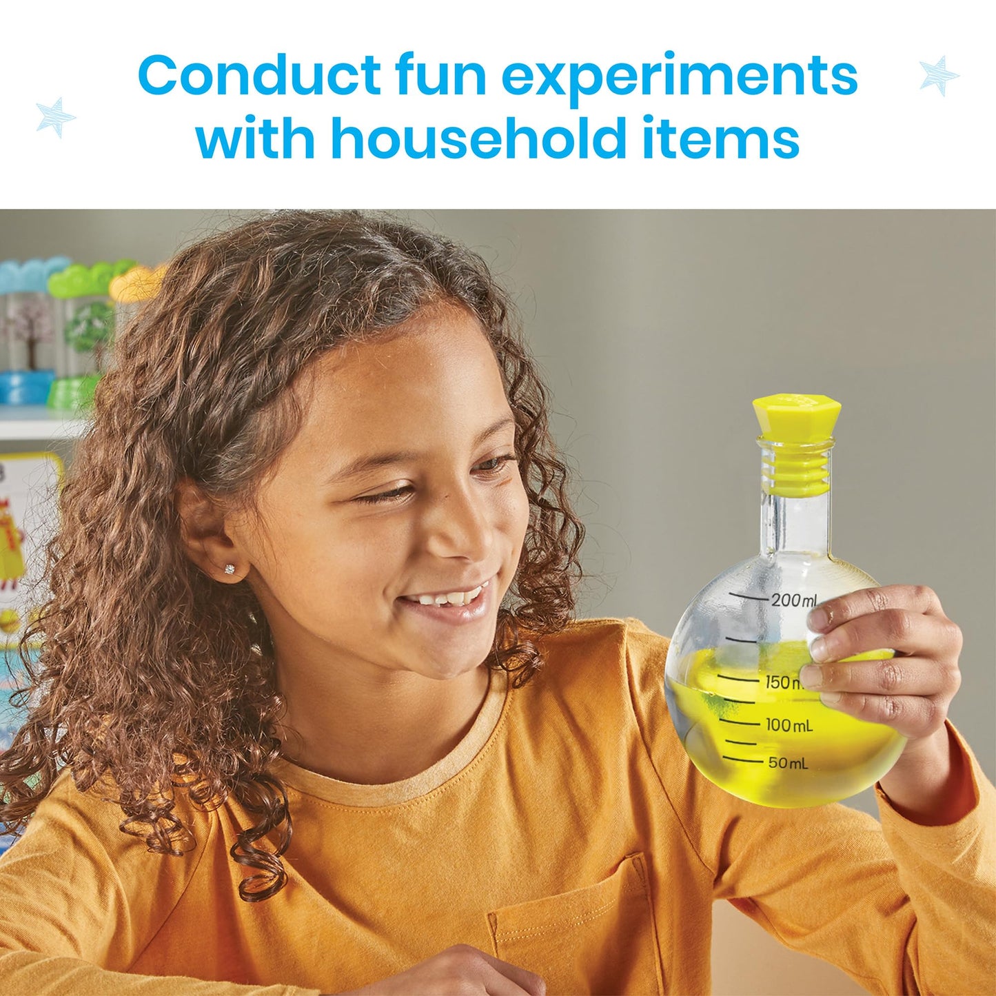 Hand2Mind Starter Science Measuring Flask Set, Plastic Beakers For Kids, Science Lab Equipment, Measuring Toys For Kids, Kids Chemistry Set, Educational Science Kits, Science Supplies For Classroom