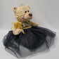 KINNEX COLLECTIONS SINCE 1997 20'' Quince Anos Quinceanera Last Doll Teddy Bear with Dress (Centerpiece) ~ ARC16832-17 (Black)