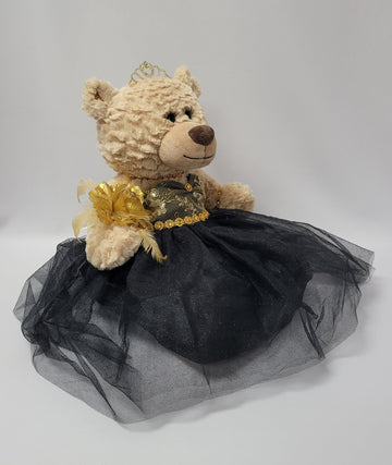 KINNEX COLLECTIONS SINCE 1997 20'' Quince Anos Quinceanera Last Doll Teddy Bear with Dress (Centerpiece) ~ ARC16832-17 (Black)