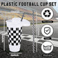 Pickmesh 24 Pcs Plastic Cups with Lid and Straw Bulk 24oz Reusable Plastic Tumblers Sports Drinking Cups Decorations Birthday Pa