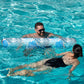 Soulchen 2 Pack Inflatable Pool Noodles Soft Fabric Covered 54'' Large Swim Noodles for mature-themeds Hawaii Tropical Palm Leaves enhanced Buoyancy for Pool Swimming Floating Beach Party Decor (Cool-Toned)