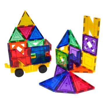 Picassotiles Building Blocks Inspirational Kit 3D Building Construction Toys Clear Magnetic Stacking Set Stem Playboards Magnet