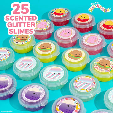 Original Squishmallows Ultimate Compounds Set, 25-Pack, Scented Glitter Slimes, Slime Party Favors For Kids, Slime Bulk, Kids Pa
