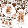 Hakoti 3Pack Holy Cow Tablecloth,Cow Baby Shower Decorations Brown Cow Print Rectangular Plastic Table Cover For Birthday Party