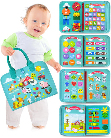 Walenty Toddler Busy Board Montessori Toys For 1 2 3 4 Year Old Boy Girl Birthday Gifts, Busy Book Sensory Learning Toys For Tod