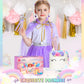 Dolnow Light Up Princess Dress Up Clothes For Little Girl, Princess Dresses Princess Cape Crown Toys For 3 4 5 6 Girls