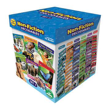 Junior Learning Beanstalk Books Letters & Sounds Non-Fiction Decodables Boxed Set, Set 1, Multicolor
