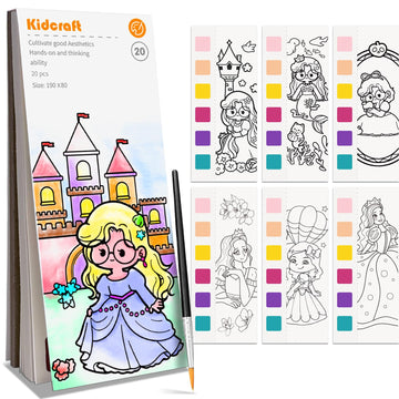 Paint With Water Coloring Books For Kids, Princess Pocket Mess Free Watercolor Painting Kit, Water Color Paint Set Arts And Craf