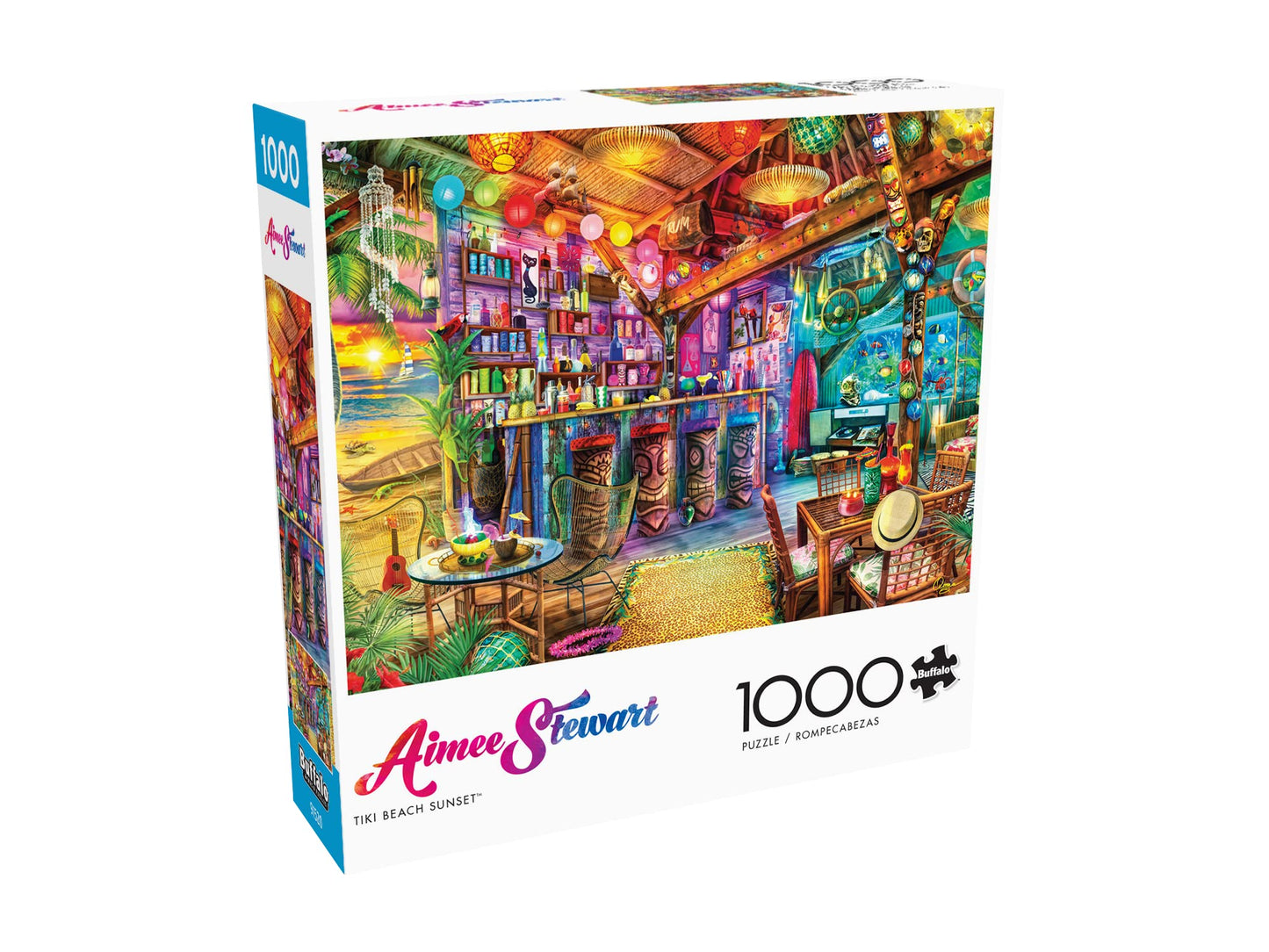 Buffalo Games - Aimee Stewart - Tiki Beach Sunset - 1000 Piece Jigsaw Puzzle