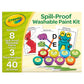 Crayola Spill Proof Paint Set (8Ct), Washable Toddler Paint Kit, Includes Brushes, Pots, Activity Pages, Toddler Gift, Ages 3+
