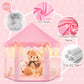 Evoionos Princess Tent With Lights And Rug, Play Tent For Girls, Kids Tent Indoor And Mat, Princess Castle Playhouse Tent For Gi