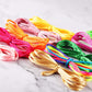 Poen 10 Pieces Cats Cradle String Finger Game String Cats Cradle String Game Book Toy Supplies, 65 Inch Long, 10 Colors