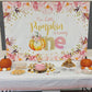 Avezano Pumpkin 1st Birthday Backdrop Girl Our Little Pumpkin is Turning One Decorations 7x5ft Fall Pink and Gold Pumpkin First
