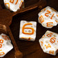 HDdais Cheese Dice DND Dice Set 7PCS White Polyhedral Dice Set D&D for Dungeons and Dragons Role Playing Game Tabletop Games