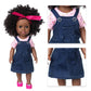 Ecore Fun Black Doll 14.5 Inch Baby Girl Doll And Clothes Set African Washable Realistic Silicone Girl Dolls -Best Gift For Girl