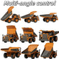 Organaturequeen 9-Channel Metal Rc Dump Truck With Lights And Sound, Remote Control Construction Vehicles Toys For Adults Kids B