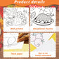 Wiooffen 2pcs Giant Thanksgiving Coloring Tablecloth Posters Activity 82   x 47    for Kids, Autumn Big Fall Paper Color-in Post