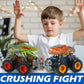 Oriate T-rex Dinosaur Toy Cars for Kids 3-8, Friction Powered Monster Truck with Mechanical Motor, Push n Go Car Stunt Play Part