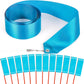 Hiunicorn 12Pcs Sky Blue Dance Wands Ribbons Streamer For Kids Praise Streamer Circus Carnival Rhythmic Gymnastics Ballet Birthday Party, Ribbon Baton Twirling Sticks Silks Streamers Wands