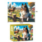 500 Pieces Puzzles for mature-themed Jigsaw Puzzle 500 Piece Puzzle Children Elderly Puzzle Dog Farm Puzzle Gift for Mom Dad Family Friend Family Activity Games Home Decor Wall Art 20.5x15IN