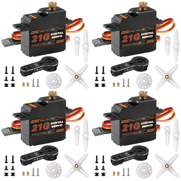Miuzei 21G Micro Servo Motor Metal Geared Mini Digital Servo Kit With 25T Horn For 1/14 1/16 1/18 Rc Car Robot Helicopte (4)