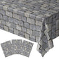 Stone Wall Table Covers (Pack Of 3) - 54'X108' Xl - Medieval Party Decorations, Knight Themed Party Supplies, Castle Parties, Cobblestone, Stone Scene Setter, Knight Birthday Decorations