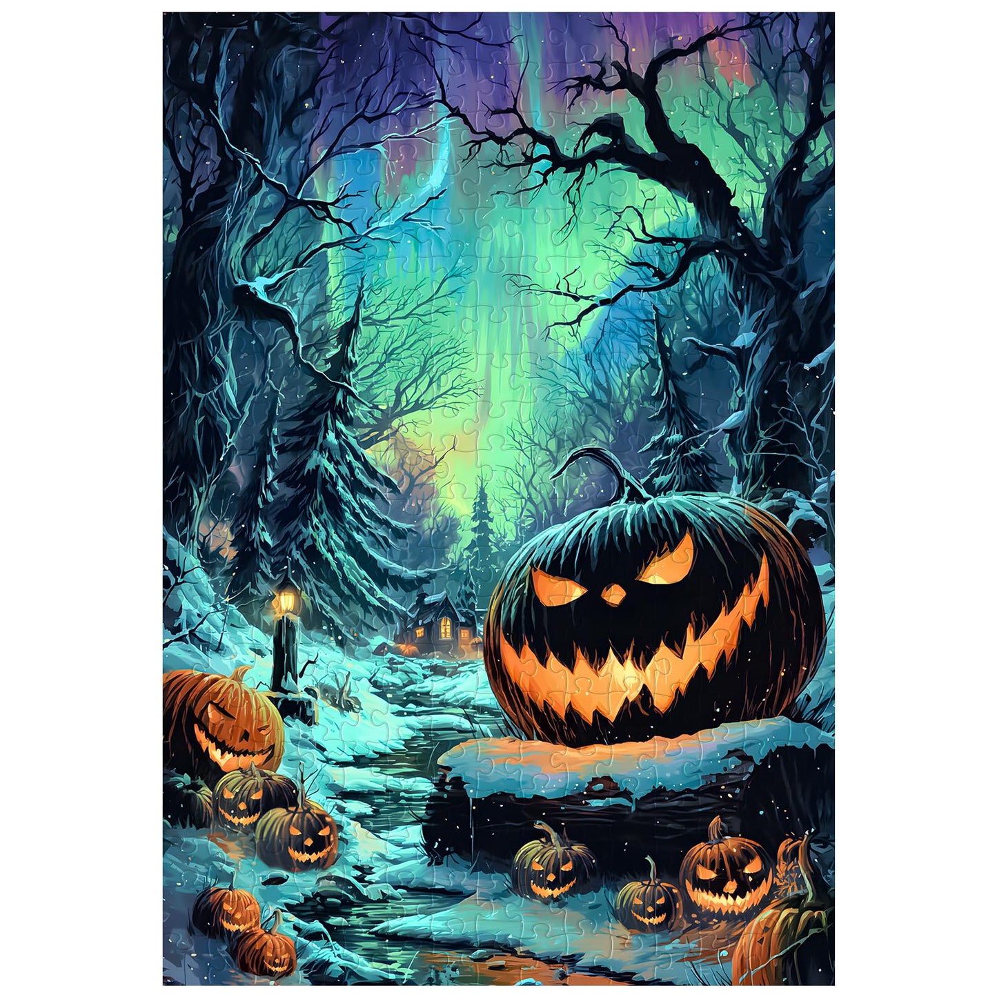 Great Jigsaw Puzzles for mature-themeds 300 Pieces Halloween Pumpkins Forest Puzzles for mature-themeds Toys Gift Family Decoration Kids Puzzle