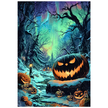 Great Jigsaw Puzzles for mature-themeds 300 Pieces Halloween Pumpkins Forest Puzzles for mature-themeds Toys Gift Family Decoration Kids Puzzle