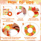 36 Sets Fall Wreath Craft Kits for Kids DIY Autumn Maple Leaves Paper Wreath Hanging Ornaments Make Your Own Thanksgiving Paper