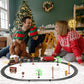 Unih Train Set,Electric Train Toys With Steam Locomotive Engine,Cargo Car And Long Track, Model Train Set With Smokes,Lights & Sound, Toy Train Birthday Xmas Prezzie For 3+ Year Old Kids Boys Girls