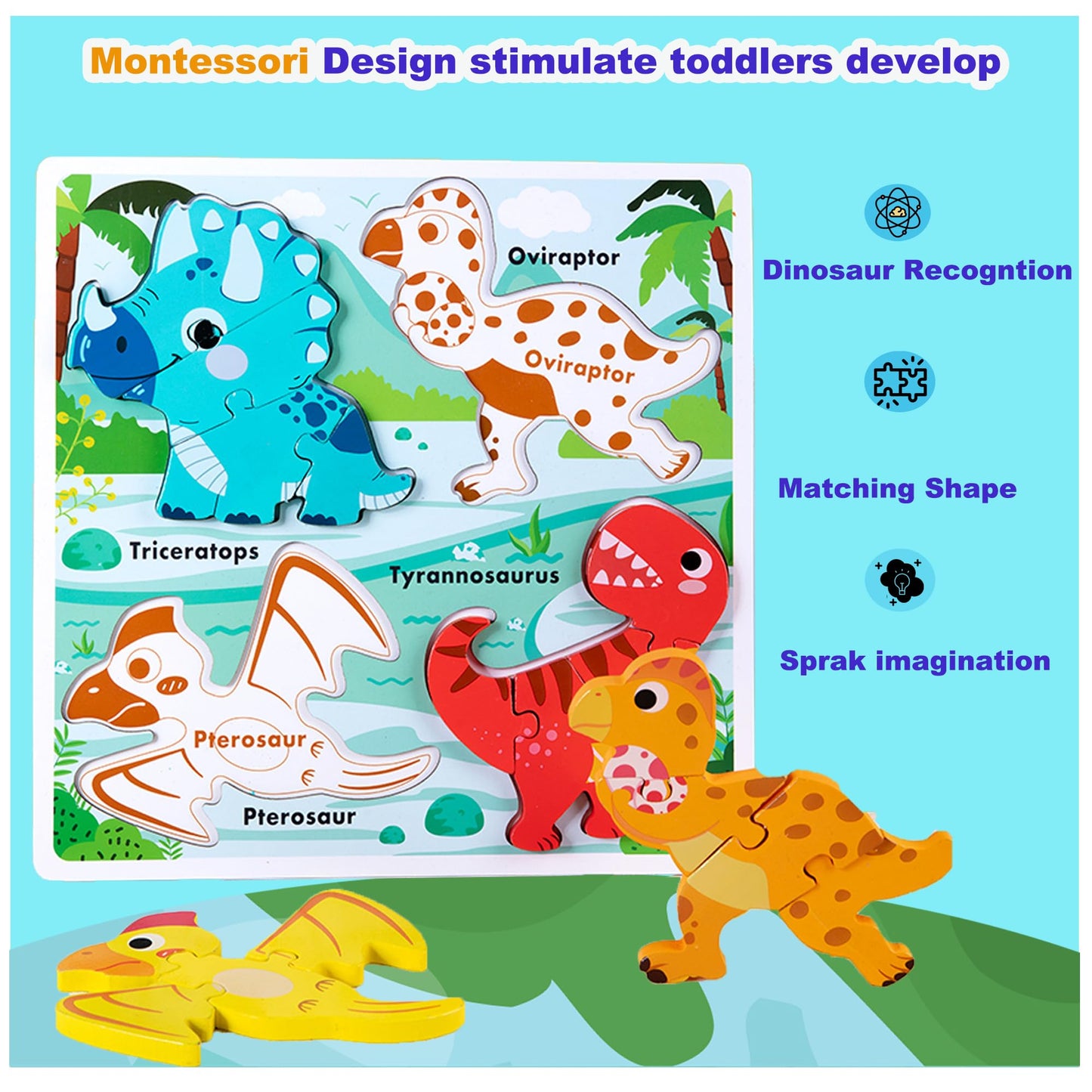 Wooden Puzzles For Toddlers 2-4