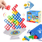Sylmifoi Tetra Balancing Stacking Tower Toys - 48PCS Plastic Game for Kids & Adults, Team Building, Blue/Red/Green/Yellow, Storage Bag Included