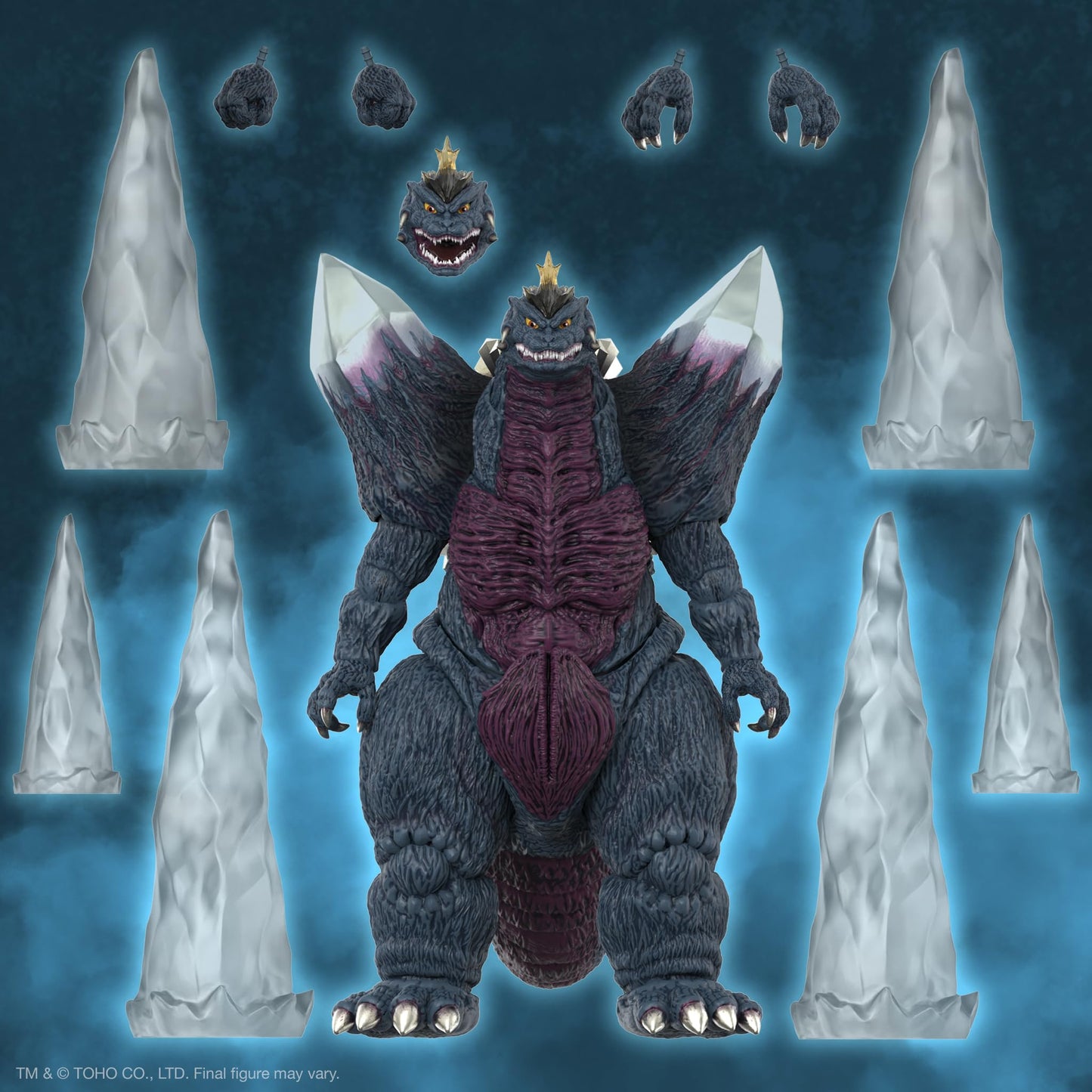 Super7 Ultimates! Toho Heisei Space Godzilla - 8'' Toho Godzilla Action Figure With Accessories Classic Movie Collectibles And R