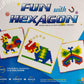 Negi Fun With Hexagon Big Magnetic Puzzle For Kids,300 Pieces In 6 Colours
