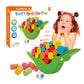 FoxMind Games Don't Rock The Croc Board Game, Multiplayer Fun for Kids 3-5, Wood, Einheitsgröße, Green/Red/Yellow/Blue