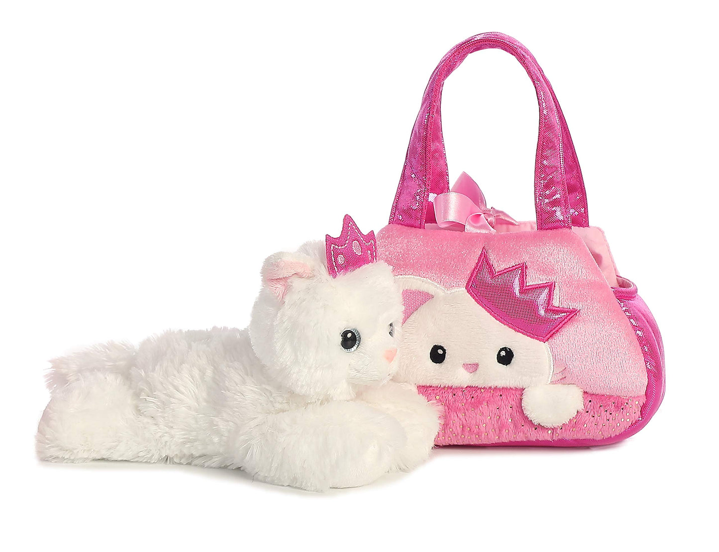 Aurora Fashionable Fancy Pals Peek-A-Boo Princess Kitty Stuffed Animal - On-The-go Companions - Stylish Accessories - Multicolor 7 Inches