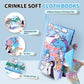 Jollybaby Baby Cloth Books, Touch & Feel Crinkle Soft Books, For Infants Babies, Toddler Early Educational Interactive Stroller Toys, Baby Girl & Boy Gift(Glacier Tails)