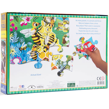 Eeboo Love Of Bees 100 Piece Jigsaw Puzzle/Ages 5+ (Pzbee)