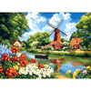 300 Piece Puzzles for mature-themed  Flower Jigsaw Puzzles 300 Pieces for mature-themeds Kids Senior  Windmill River mature-themed Jigsaw Puzzles  Challenging Family Fun Puzzle Activity Game Gift for Friend 20.5 X 15 in