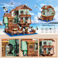 HSANHE Fisherman's Wharf House Mini Bricks Building Kit  Ideas Creative Architecture Building Toys Birthday Gift for mature-themed Boys Girls -2046 Pieces (Not Compatible with Lego Set)