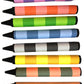 Handcrafted Handy Dandy Notebooks Striped Jumbo Crayons - 8 colors (write black)