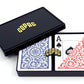 Copag 1546 Design 100% Plastic Playing Cards, Poker Size (Standard) Red/Blue (Jumbo Index, 1 Set)