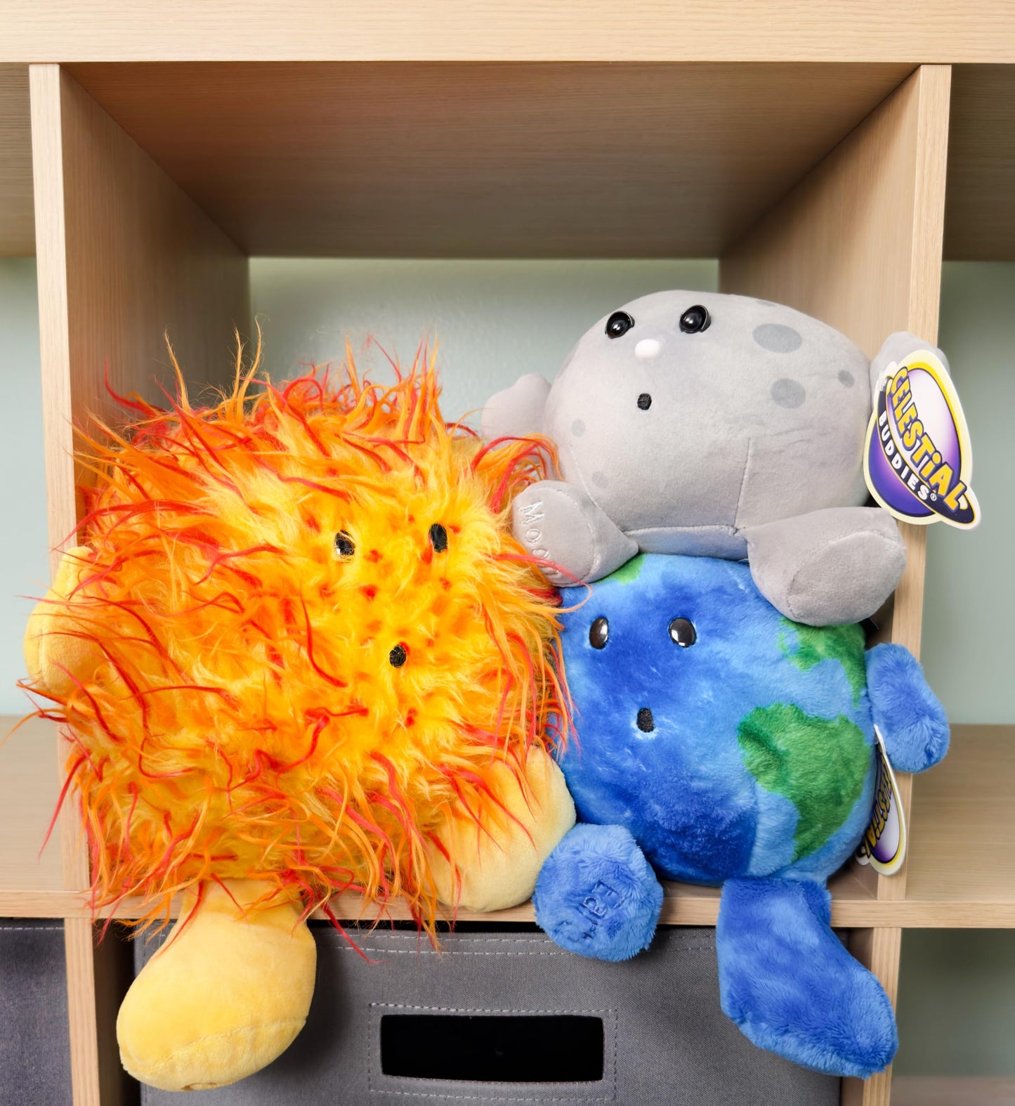 Celestial Buddies Earth Moon Sun Bundle Science Astronomy Space Solar System Educational Plush Planet Toys